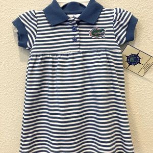 Florida Gator Baby Girl Polo Dress with Bloomers